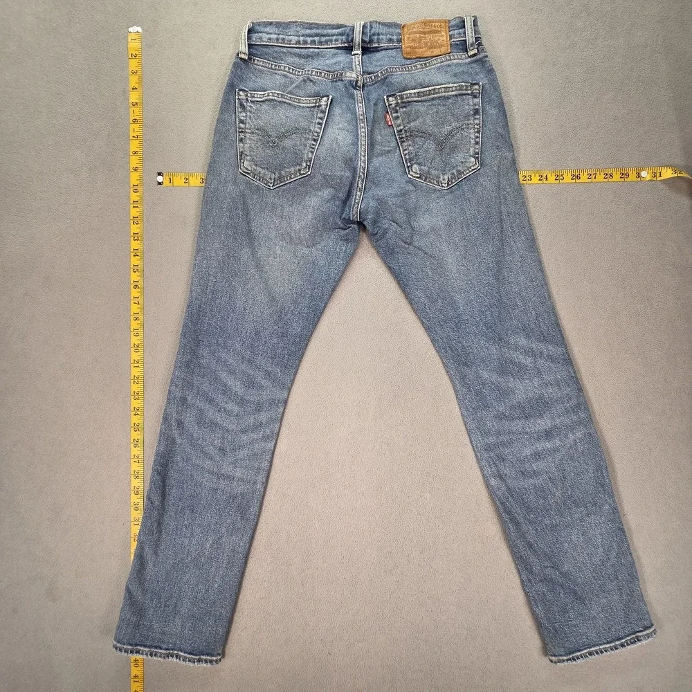 Levis Selvedge Jeans‎ Mens Blue 511 Slim Straight Whiskers Honeycomb Fits 27x30